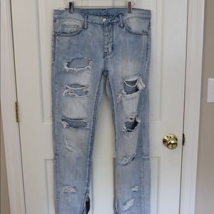 MNML blue ripped jeans